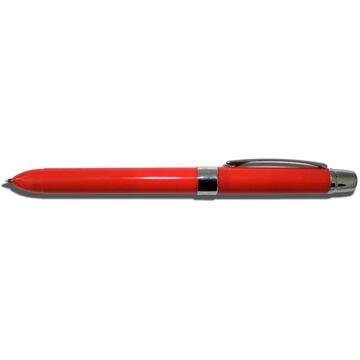 Pix multifunctional PENAC Ele-001 opaque, doua culori + creion mecanic 0.5mm, in cutie cadou - rosu