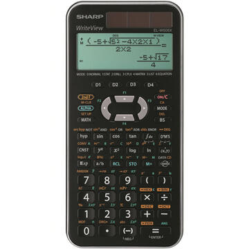 Calculator de birou Calculator stiintific, 16 digits, 640 functii, 166x80x15 mm, dual power, SHARP SH-ELW506TGY