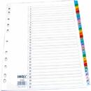 Index carton alb Mylar numeric 1-31, margine PP color, A4, 190g/mp, Optima