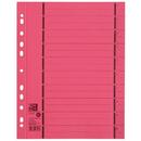 Separatoare carton manila, 250g/mp, 300 x 240mm, 100/set, OXFORD - rosu