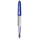 Stilou Diplomat Aero, cu penita M, din otel inoxidabil - blue silver - limited edition