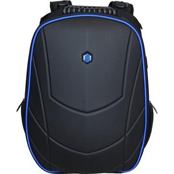 Rucsac BESTLIFE Gaming Assailant - negru/albastru - laptop 17 inch, compartiment anti-vibratie, char