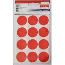 Accesorii birotica Etichete autoadezive color, D32 mm, 60 buc/set, TANEX - rosu