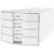 Accesorii birotica Suport plastic cu 4 sertare pt. documente, HAN Impuls 2.0 - alb - sertare albe