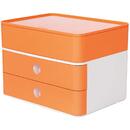 Accesorii birotica Suport cu 2 sertare + cutie ustensile HAN Allison Smart Box Plus - orange piersica