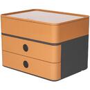 Accesorii birotica Suport cu 2 sertare + cutie ustensile HAN Allison Smart Box Plus - maro caramel