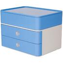 Accesorii birotica Suport cu 2 sertare + cutie ustensile HAN Allison Smart Box Plus - bleu sky