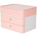 Accesorii birotica Suport cu 2 sertare + cutie ustensile HAN Allison Smart Box Plus - roz flamingo