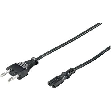 Goobay - Euros power cable 2 pin - black - 3 m