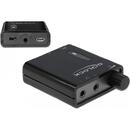 Microfon DeLOCK portable stereo headphone amplifier with two outputs and bass boost