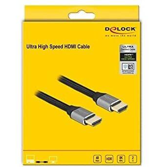 DeLOCK UHS HDMI 48Gbps 8K 60Hz 2m grey - 83996