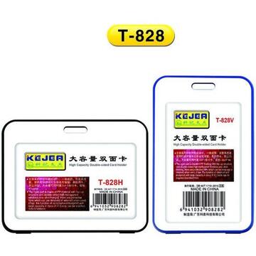 Accesorii birotica Suport PP water proof snap type, pentru carduri, 109 x 78mm, orizontal,10 buc/set, KEJEA -albastru