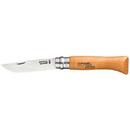 Opinel pocket knife No. 08 carbon w. wood handle