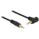 Delock cable Audio 3.5mm male/male angled black 2.0m