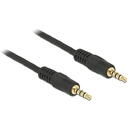 Delock cable Audio 3.5mm male/male 4-pin black 1.0m