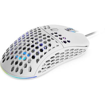 Mouse SilentiumPC SPC Gear LIX Plus Onyx Alb, Gaming mouse, USB, 12000 dpi