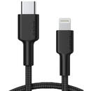 Aukey CB-CL02 USB cable Quick Charge USB C-Lightning | 1.2m | Black
