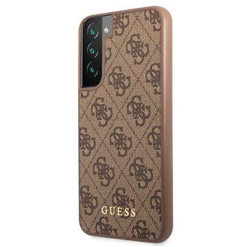 Husa Guess Husa 4G Metal Gold Logo Samsung Galaxy S22 Plus Maro