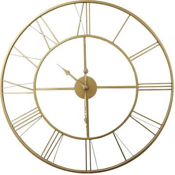 Ceasuri decorative Techno Line TECHNOLINE WT775539 Vintage Retro Metal Loft Gold 60 cm Roman Wall Clock