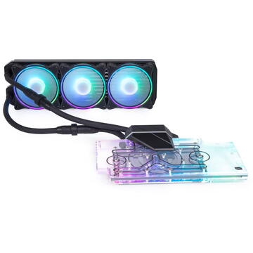 Alphacool Eiswolf 2 AIO - 360mm RTX 3080/3090 ROG Strix with backplate, water cooling (transparent/black)