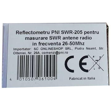 Reflectometru PNI SWR-205 pentru masurare SWR antene radio in frecventa 26-50Mhz
