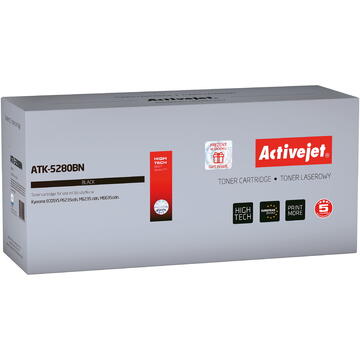 Activejet ATK-5280BN toner for Kyocera printer; Kyocera TK-5280K replacement; Supreme; 13000 pages; black