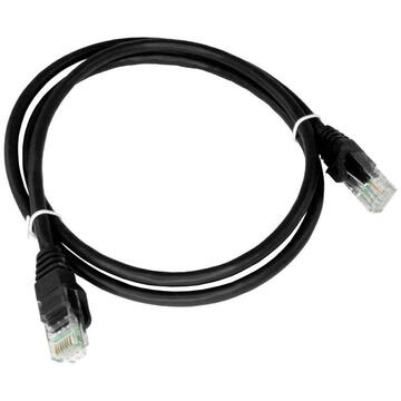 A-LAN Cablu patch-cord U/UTP PVC, 5 m, Negru