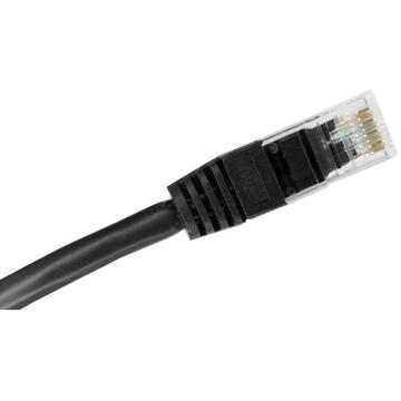 A-LAN Cablu patch-cord U/UTP PVC, 5 m, Negru
