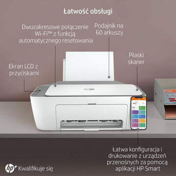 Imprimanta cu jet HP DeskJet 2720e A4 Color Wi-Fi USB 2.0 Print Copy Scan Inkjet 20ppm