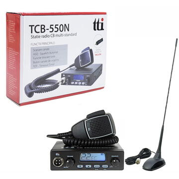 Statie radio Kit Statie radio CB TTi TCB-550N + Antena PNI Extra 48 cu magnet
