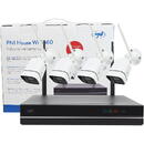 Kit supraveghere video PNI House WiFi660 NVR 8 canale si 4 camere wireless de exterior 3MP, P2P, IP66