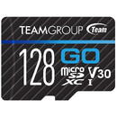 Card memorie Team Group GO 128 GB microSDXC, memory card (black/blue, UHS-I U3, V30)