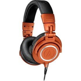 Casti AUDIO-TECHNICA Audio Technica ATH-M50XMO closed Headphones black - Studio Monitor Metallic Orange Ldt Edit.