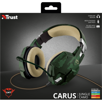 Casti Trust GXT 322C Carus Gaming Headset jung