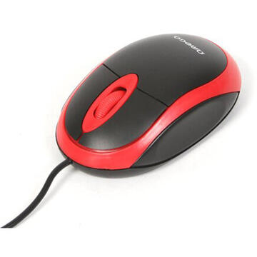 Mouse Omega OM06V, optic, USB, 800 dpi, negru/ rosu