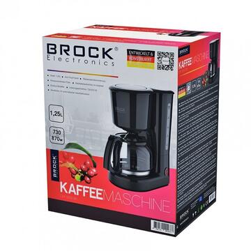 Cafetiera BROCK Ekspres CM 1250 870W 1.25L Negru