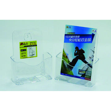 Accesorii birotica Display plastic pentru brosuri, de birou/perete, 1 x A5, KEJEA - transparent
