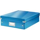 Cutie depozitare LEITZ WOW Click & Store Organizer, carton laminat, medie, albastru