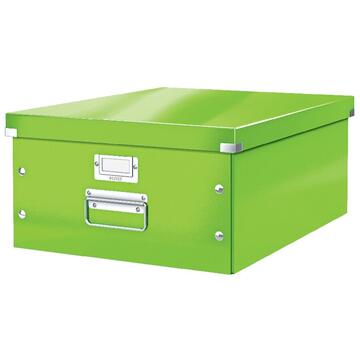 Cutie depozitare LEITZ WOW Click & Store, carton laminat, mare, verde