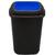Cos plastic reciclare selectiva, capacitate 28l, PLAFOR Quatro - negru cu capac albastru - hartie