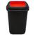 Cos plastic reciclare selectiva, capacitate 90l, PLAFOR Quatro - negru cu capac rosu - metal