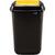 Cos plastic reciclare selectiva, capacitate 45l, PLAFOR Quatro - negru cu capac galben - plastic