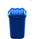 Cos plastic cu capac batant, pentru reciclare selectiva, capacitate 15l, PLAFOR Fala - albastru