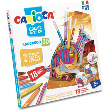 Articole pentru scoala Set articole creative CARIOCA Create & Color - KANGAROO 3D