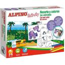 Articole pentru scoala Cutie cu articole creative pentru copii, ALPINO Activity - Cut and color the animals