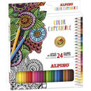 Creioane colorate, cutie carton, 24 culori/set, ALPINO Color Experience - Premium