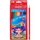 Creioane colorate, corp hexagonal, 12 culori/cutie, EPENE