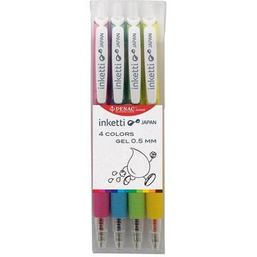 Stilouri Set 4 pixuri cu gel PENAC Inketti - culori asortate