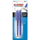 Stilouri Pix erasable, 0.7mm, 2 buc./blister, ALPINO ReMaker II Soft - albastru