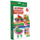 Articole pentru scoala Kit 6 culori x 40gr. plastelina magica, ALPINO Magic Dough - Funny Animals